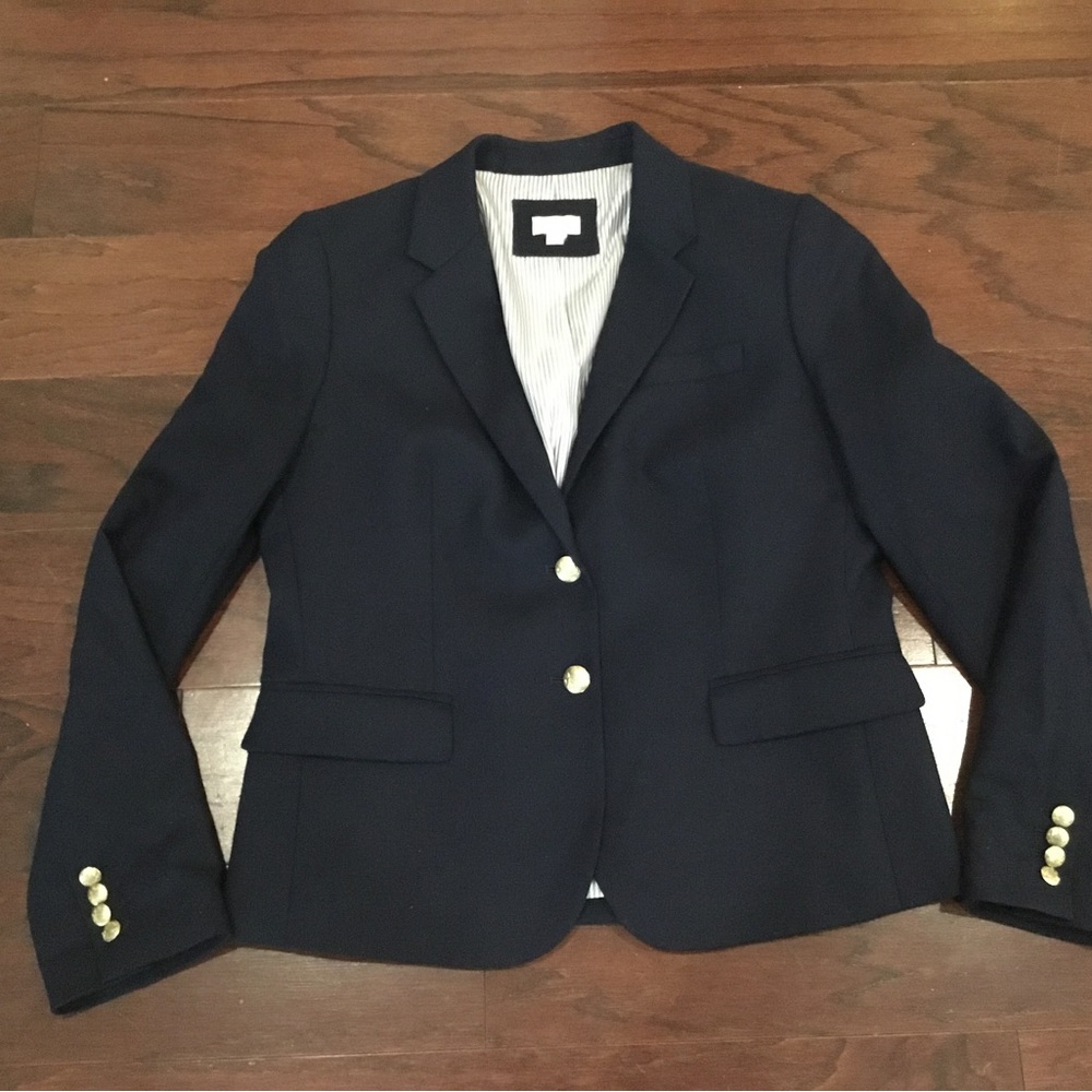 J Crew navy blue wool blend Schoolboy blazer 12